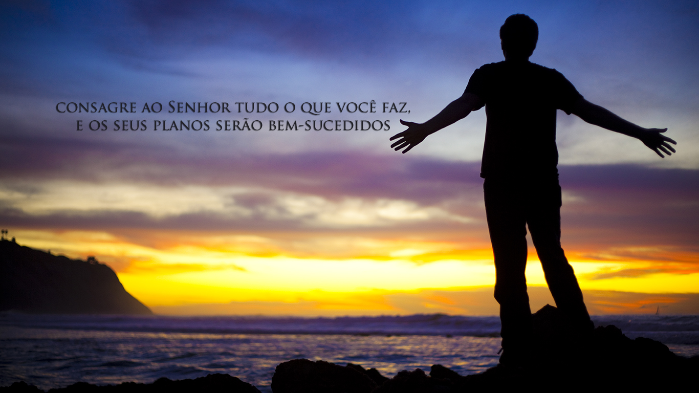 wallpaper cristao hd consagre Senhor tudo que você faz seus planos serão bem-sucedidos_1366x768