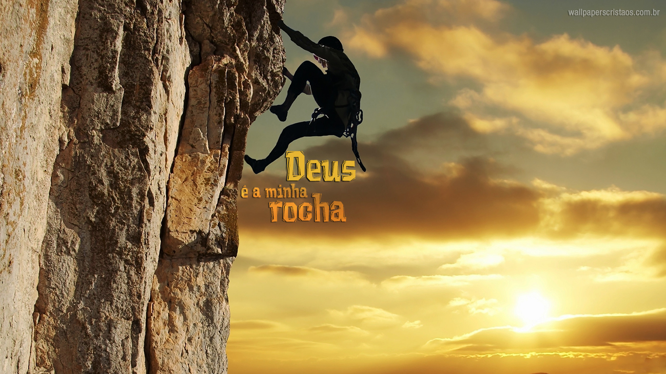 wallpaper cristao hd Deus é minha rocha_1366x768